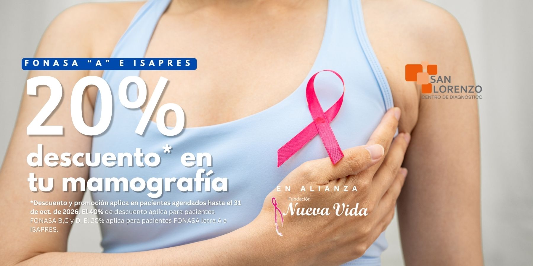 Mamografia descuento FONASA A e ISAPRES Rancagua